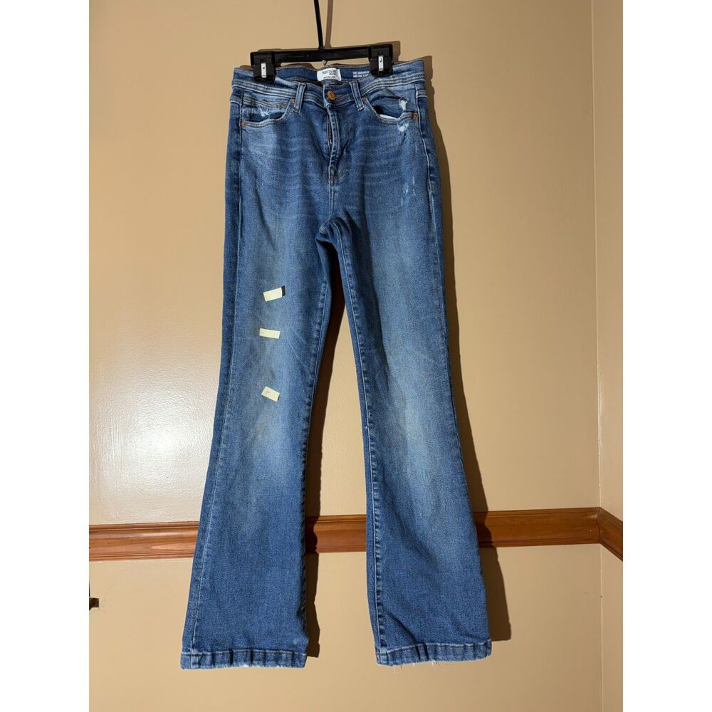 Kensie Vintage Love Jeans Women's 6/28 Light Wash Straight Leg Distressed